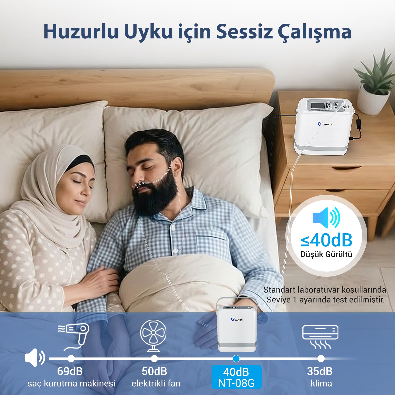 Yeni VARON VP-8G | Darbeli Akışlı Taşınabilir Oksijen Konsantratörü (1-8 ayar seçeneği)