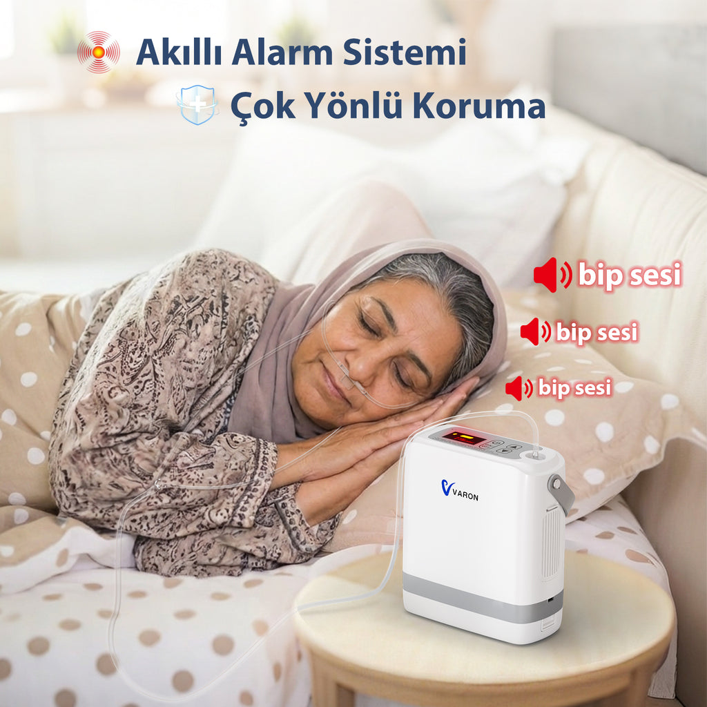 Yeni VARON VP-8G | Darbeli Akışlı Taşınabilir Oksijen Konsantratörü (1-8 ayar seçeneği)