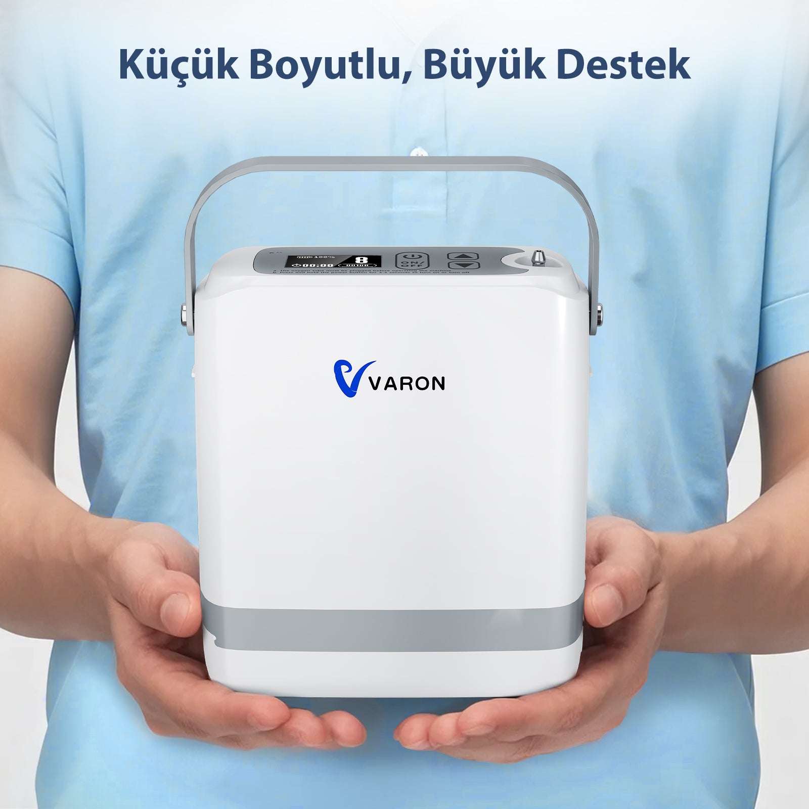 Yeni VARON VP-8G | Darbeli Akışlı Taşınabilir Oksijen Konsantratörü (1-8 ayar seçeneği)