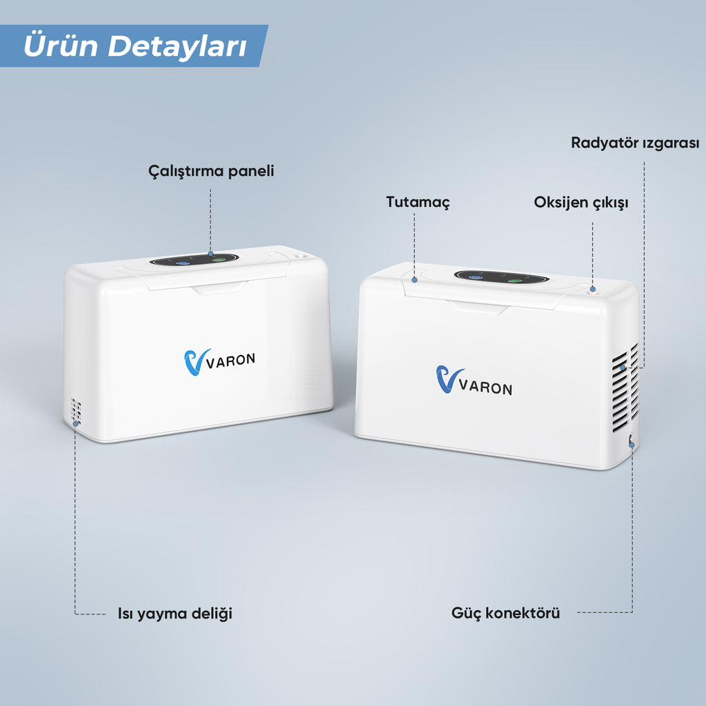 VARON VL-2 | 3 Litrelik Taşınabilir Oksijen Cihazı