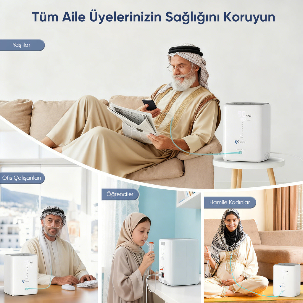 VARON VH-3 | Sürekli Akışlı Ev Tipi Oksijen Konsantratörü (1-7 ayar seçeneği)