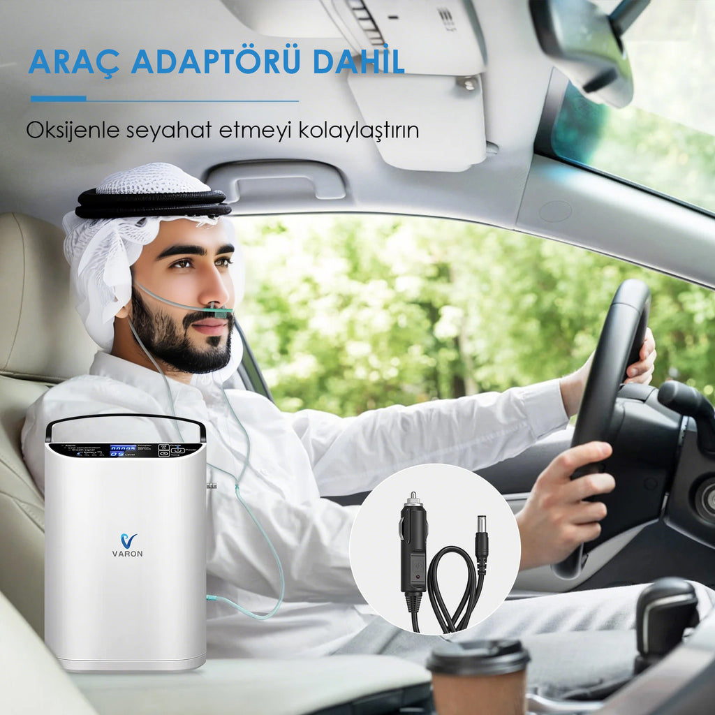VARON VP-1 | Darbeli Akışlı Taşınabilir Oksijen Konsantratörü (1-5 ayar)