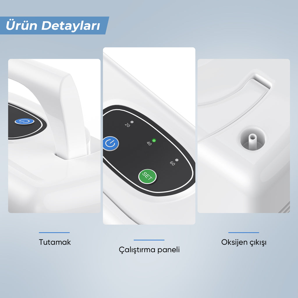 VARON VL-2 | 3 Litrelik Taşınabilir Oksijen Cihazı
