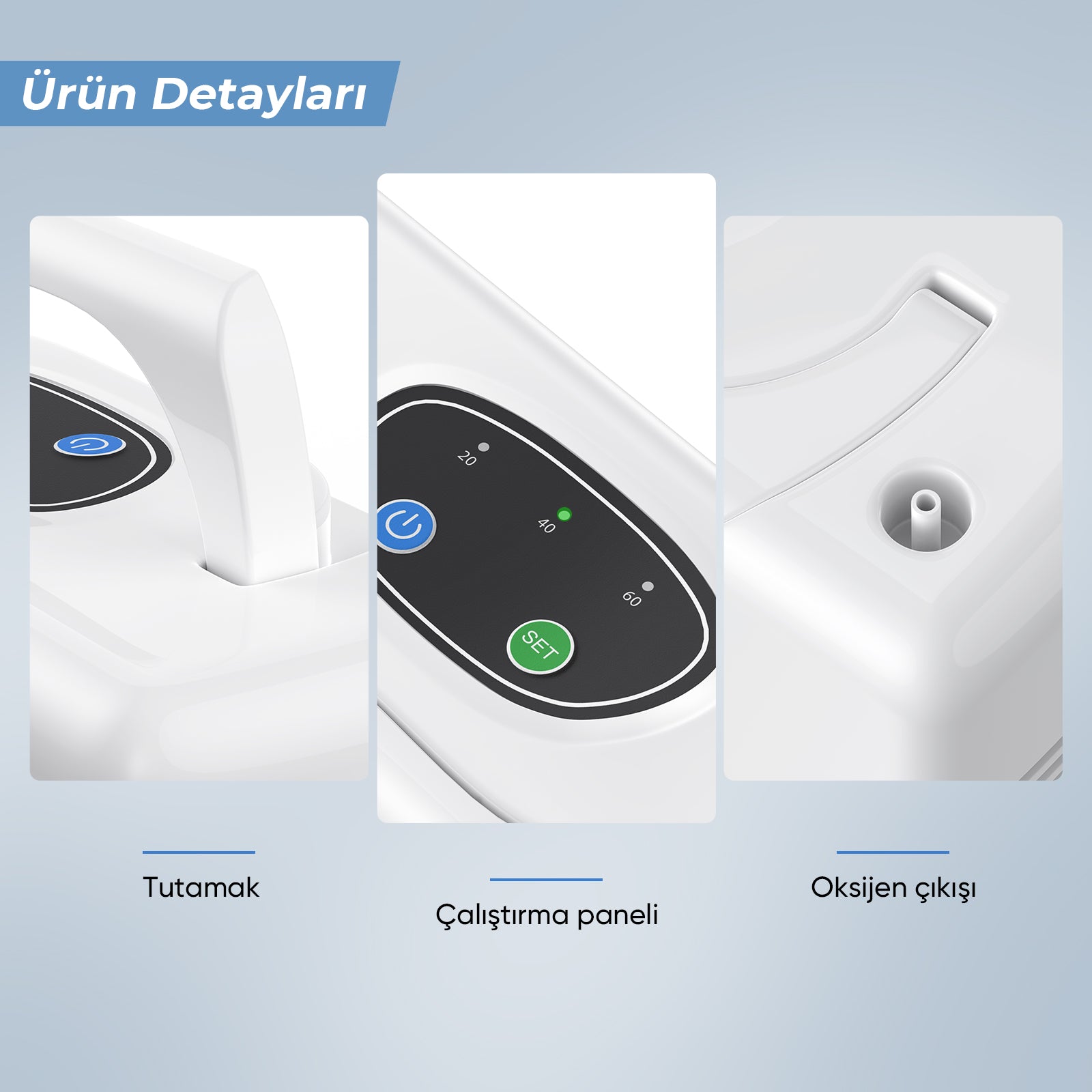 VARON VL-2 | 3 Litrelik Taşınabilir Oksijen Cihazı