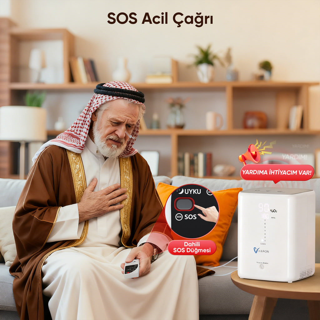 VARON VH-3 | Sürekli Akışlı Ev Tipi Oksijen Konsantratörü (1-7 ayar seçeneği)