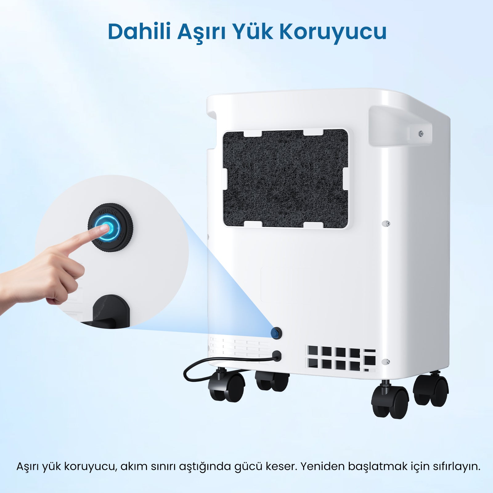 VARON VH-3 Pro | Sürekli Akışlı Ev Tipi Oksijen Konsantratörü (1-9 ayar)