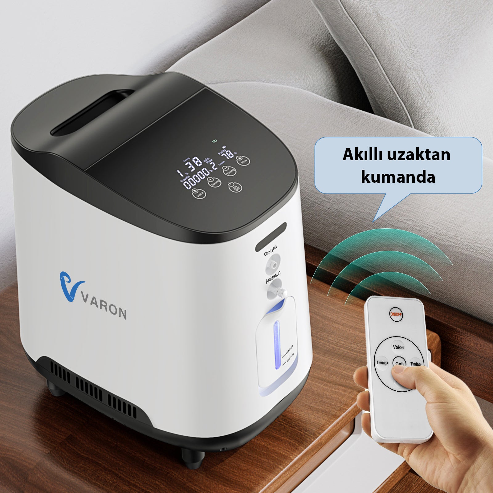 VARON VH-2 | Sürekli Akışlı Ev Tipi Oksijen Konsantratörü (1-7 ayar seçeneği)