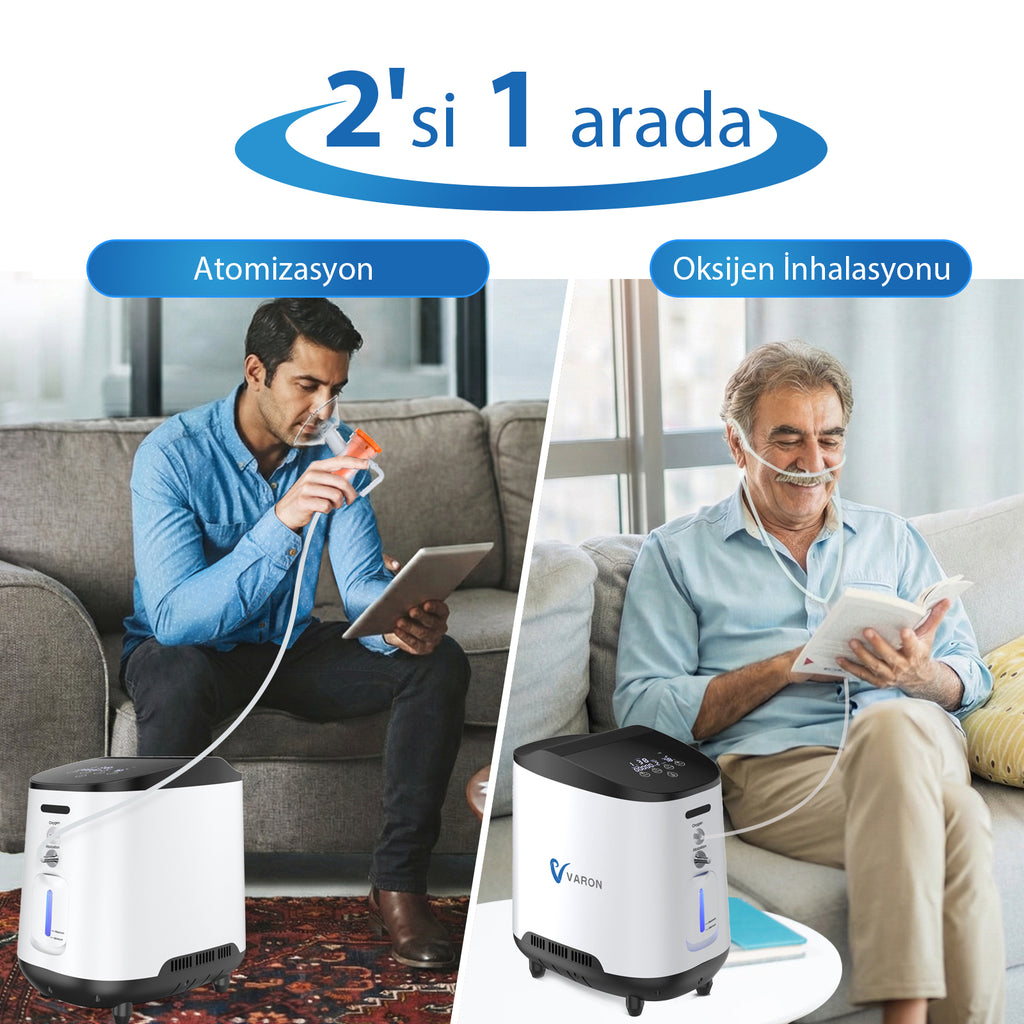 VARON VH-2 | Sürekli Akışlı Ev Tipi Oksijen Konsantratörü (1-7 ayar seçeneği)