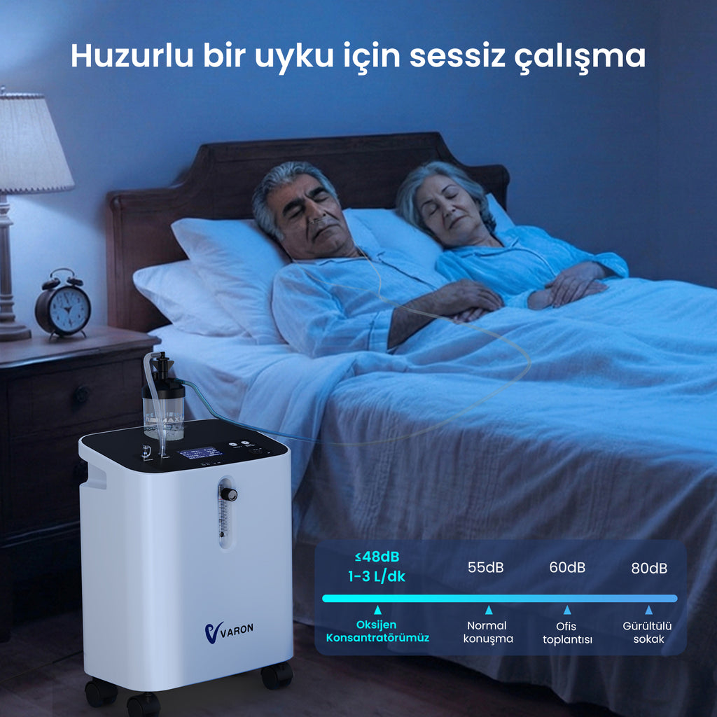VARON VH-3 Pro | Sürekli Akışlı Ev Tipi Oksijen Konsantratörü (1-9 ayar)