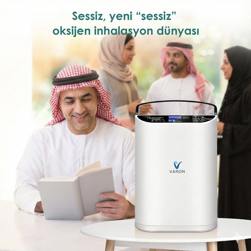 VARON VP-1 | Darbeli Akışlı Taşınabilir Oksijen Konsantratörü (1-5 ayar)