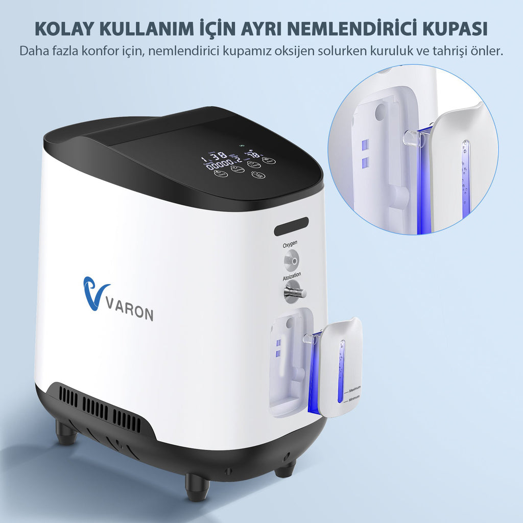 VARON VH-2 | Sürekli Akışlı Ev Tipi Oksijen Konsantratörü (1-7 ayar seçeneği)
